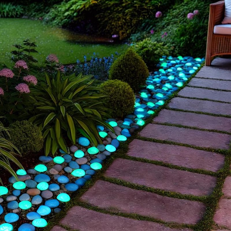 Glow-in-the-Dark Pebble Path