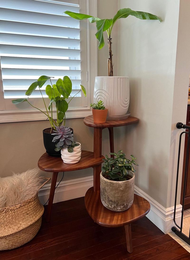 Mid-Century Tripod Plant Stand