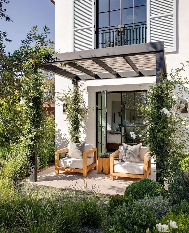 Modern Minimalist Pergola with Vines