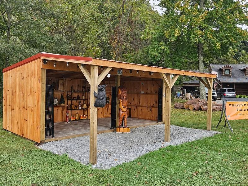 Open Sheds with Animal Feed