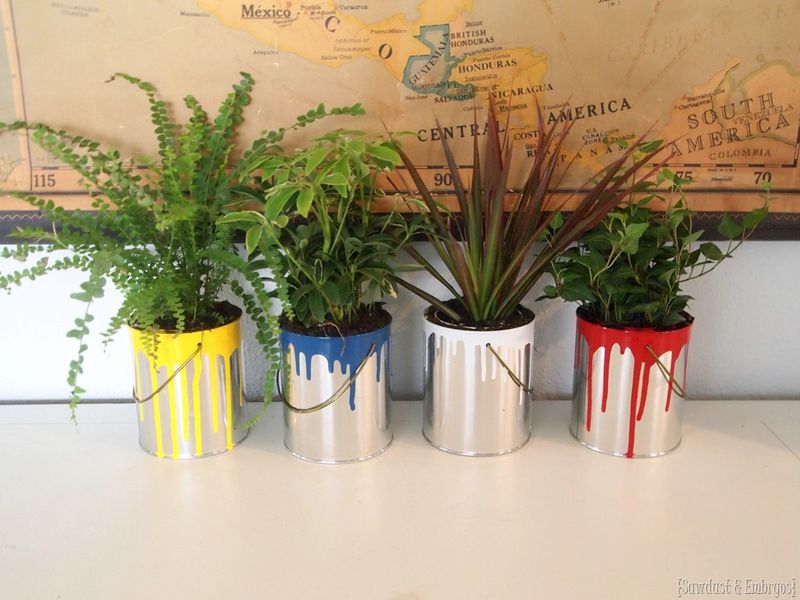 Paint Can Planters