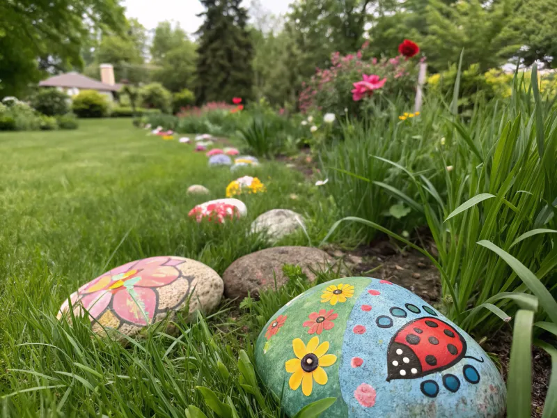 Painted Garden Rocks