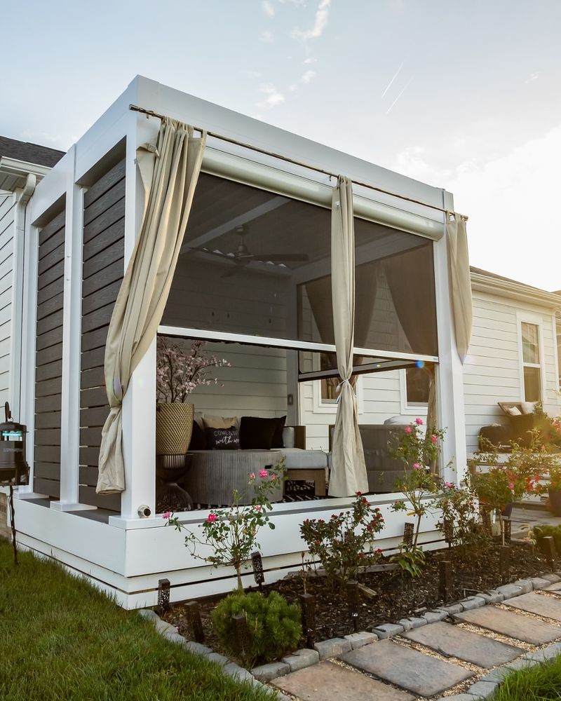 Pergola with Curtains