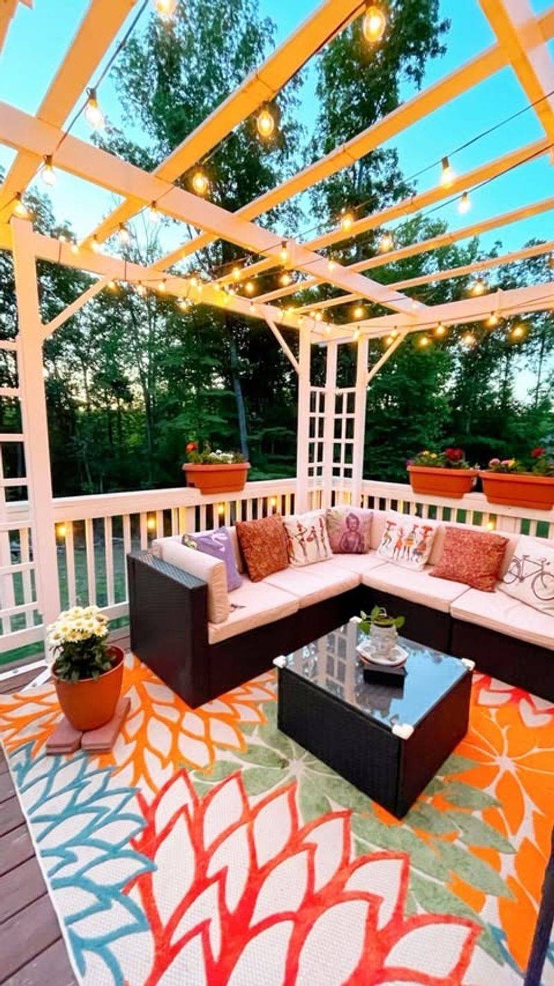 Pergola with Draped Fabric