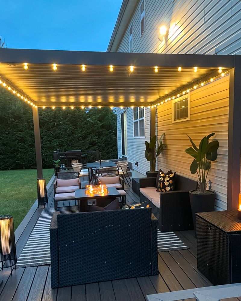 Pergola with Fairy Lights