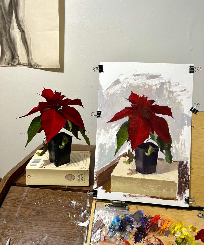 Poinsettias in Art