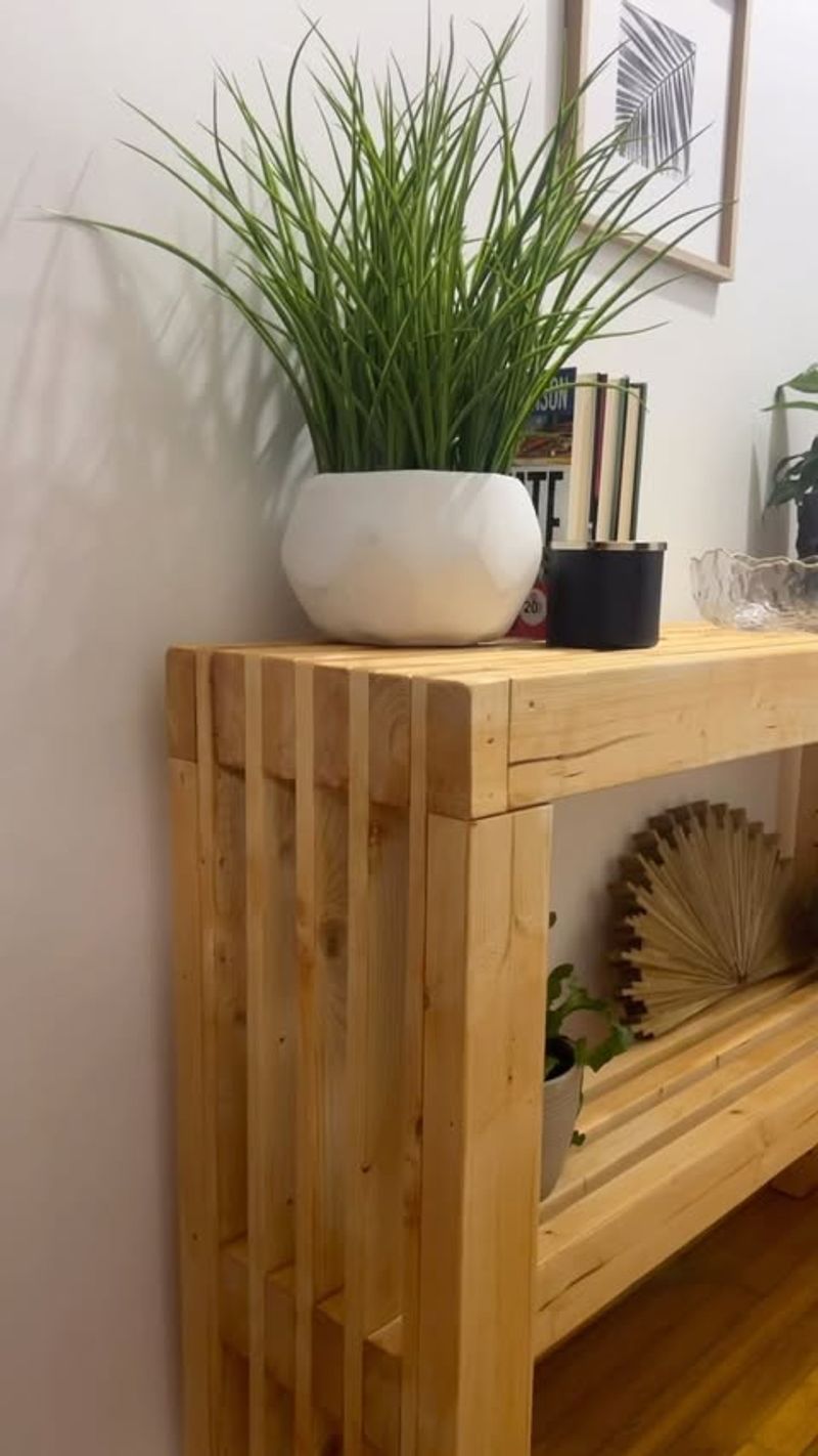 Repurposed Table Plant Stand