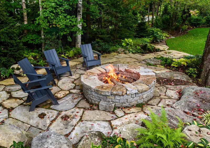 Rustic Stone Fire Pit