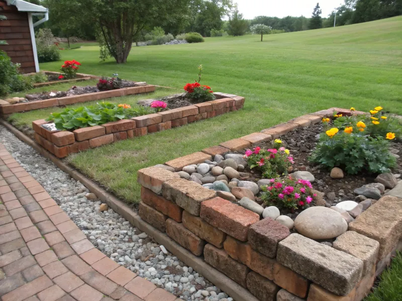 Upcycled Garden Edging