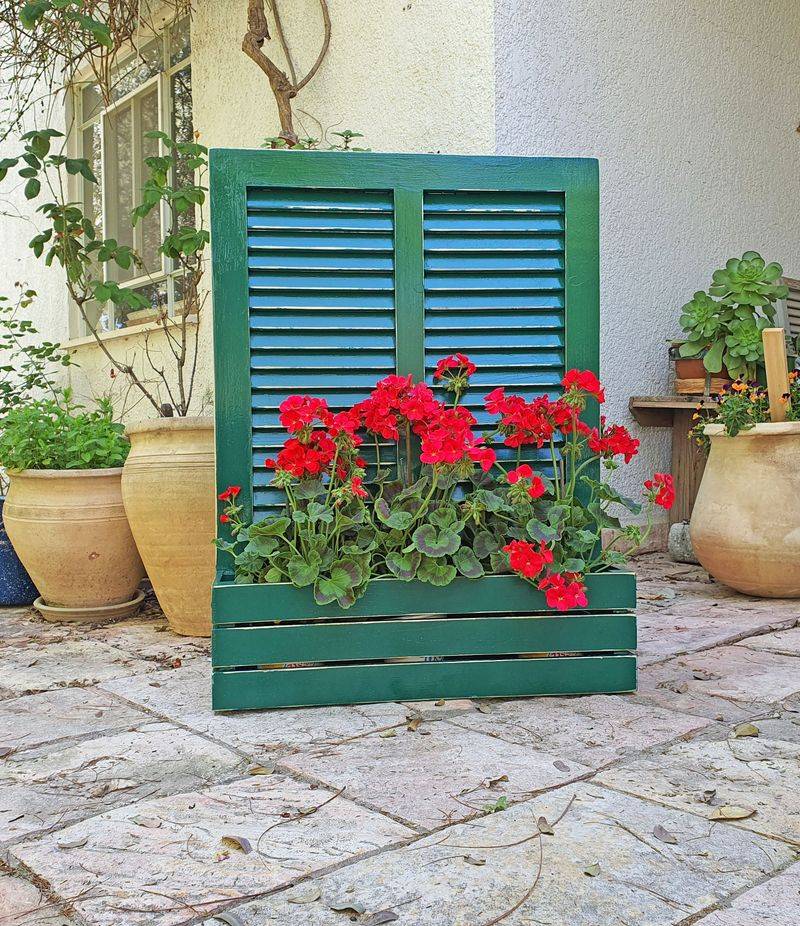 Vintage Shutter Planter