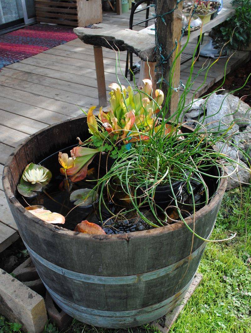 Wooden Barrel Waterfall