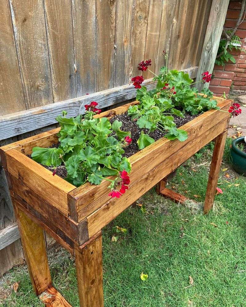 Wooden Crate Plant Stand