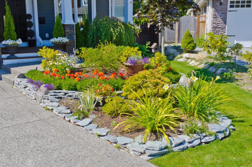 flower bed in front yard