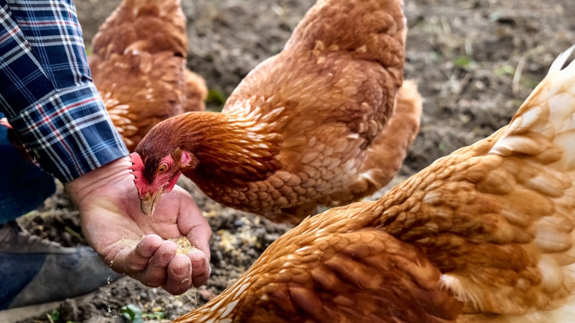 chicken in garden