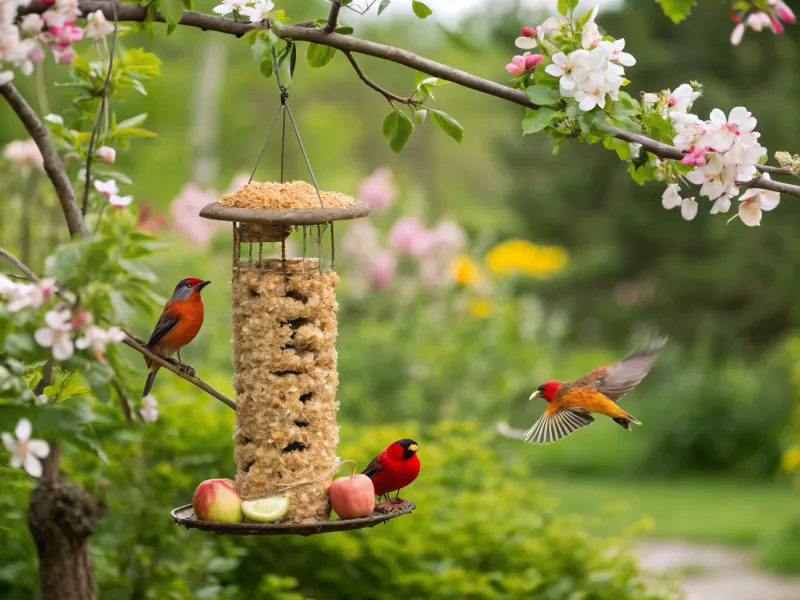 Apple Core Bird Feeders