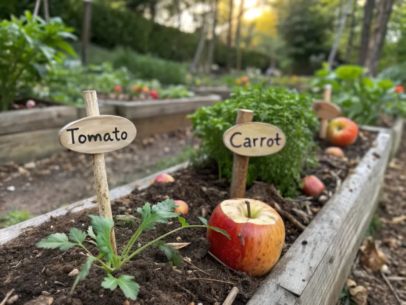 Apple Core Garden Markers