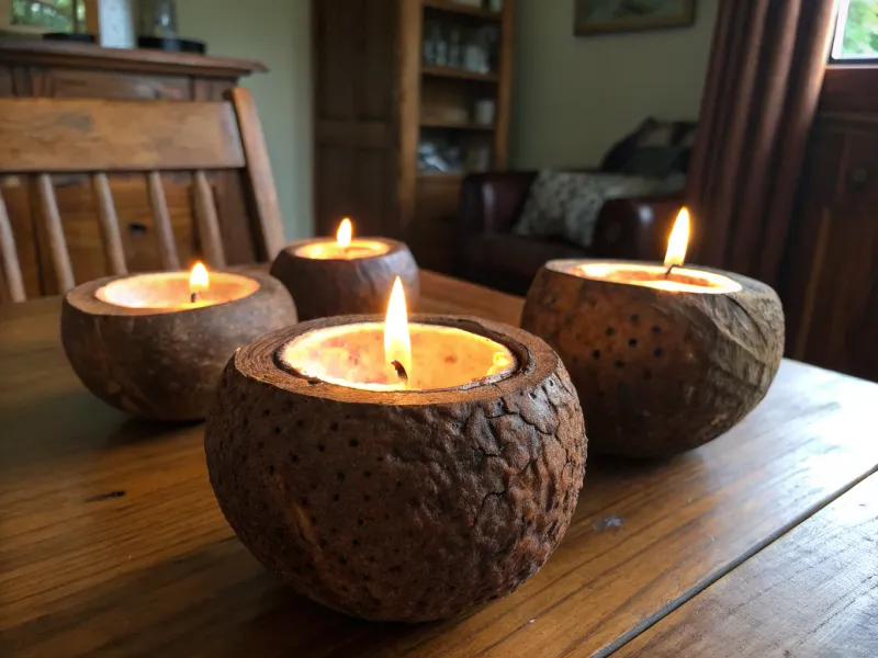 Avocado Pit Candle Holders