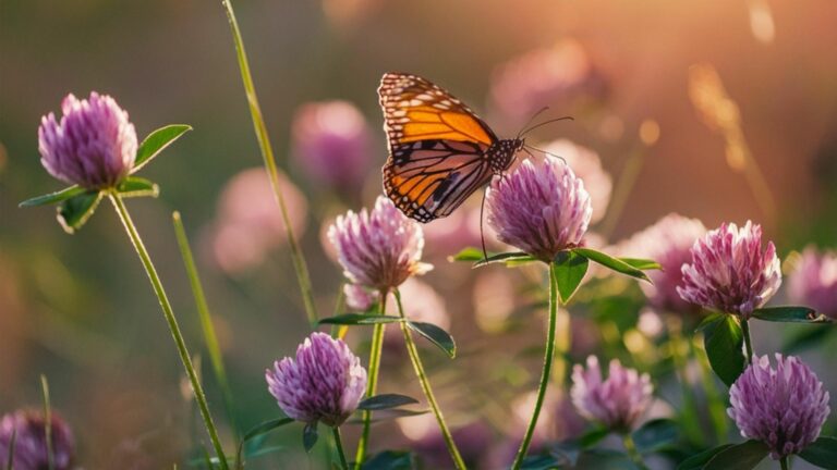 butterfly in garden with flowers