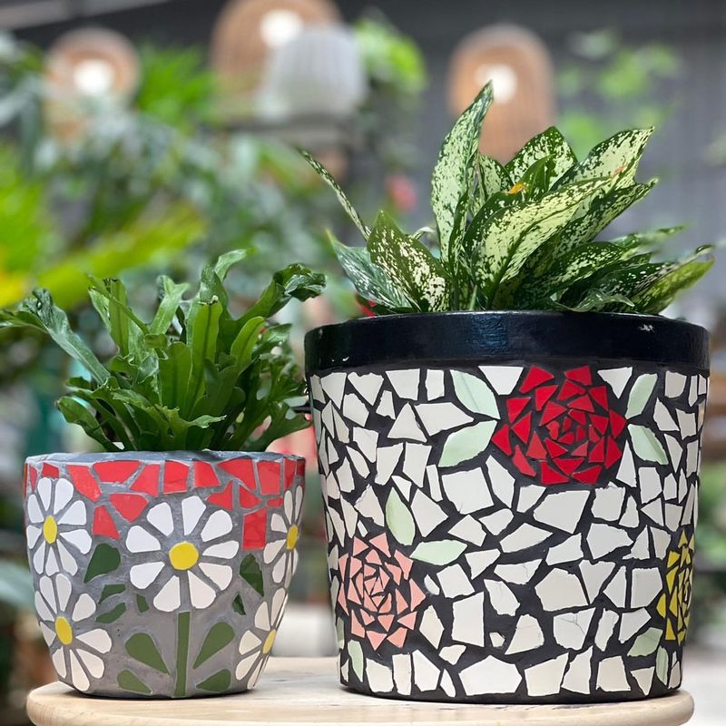 Ceramic Mosaic Pots