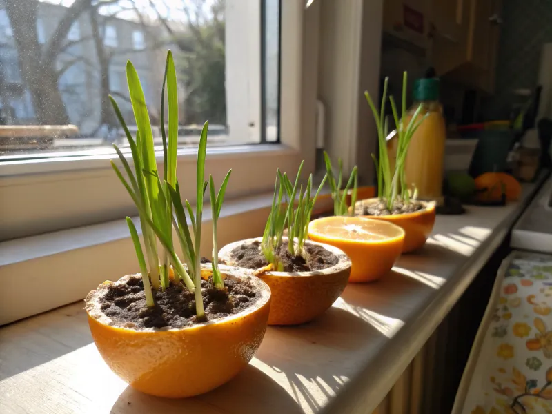 Citrus Peel Planters