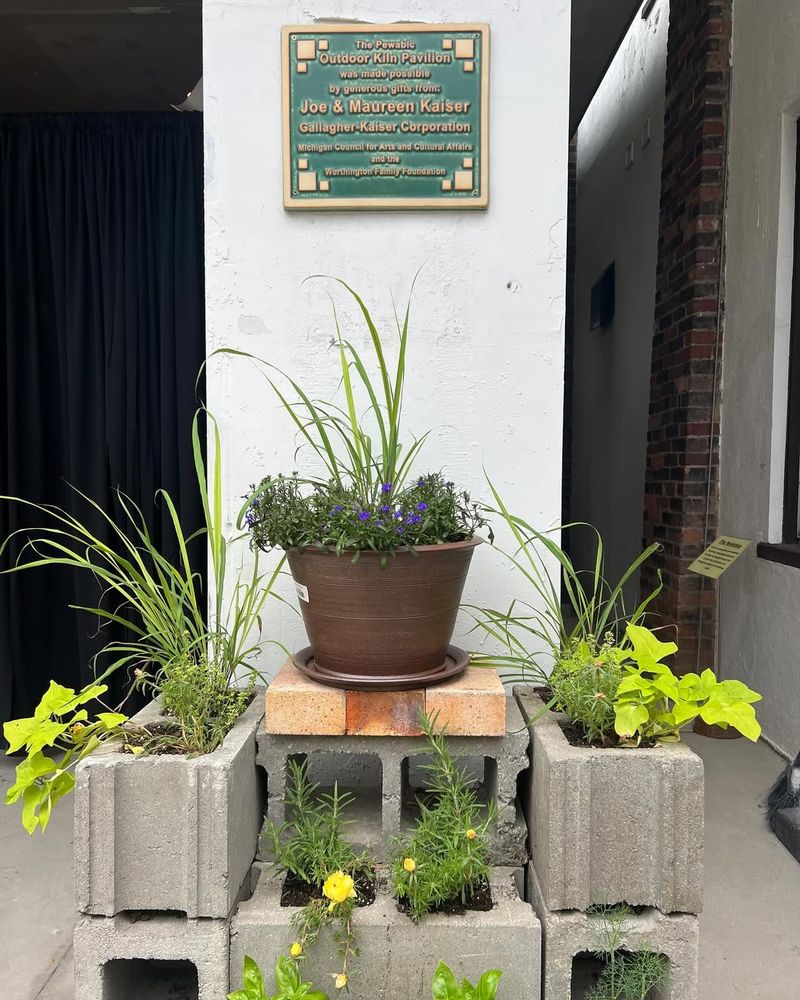 Concrete Block Herb Wall