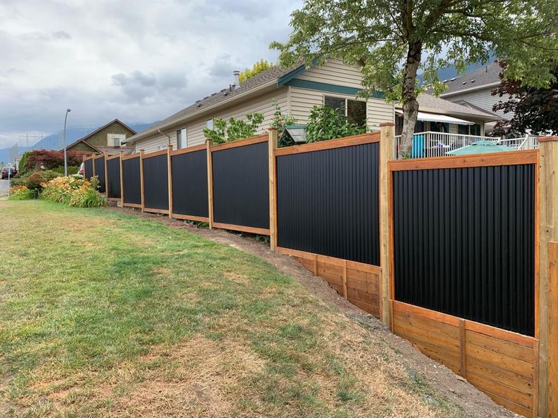 Corrugated Metal Fence