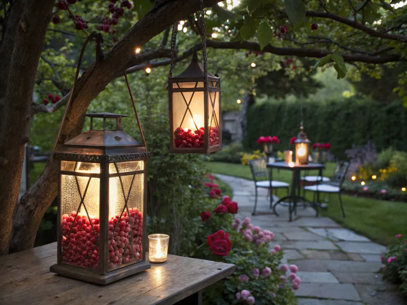 Cranberry Garden Lanterns