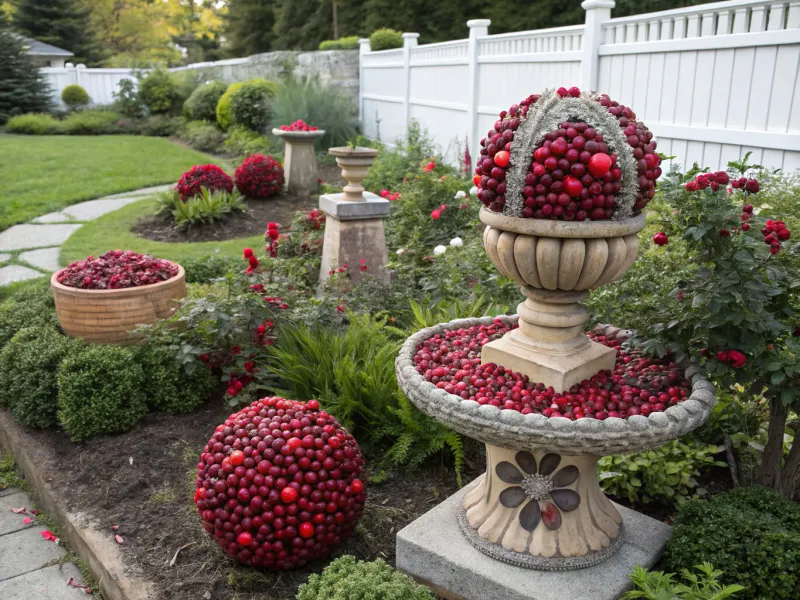 Cranberry Garden Ornaments