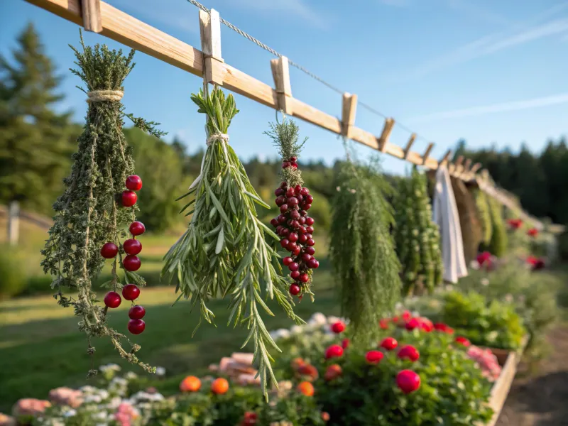 Cranberry Herb Drying Racks