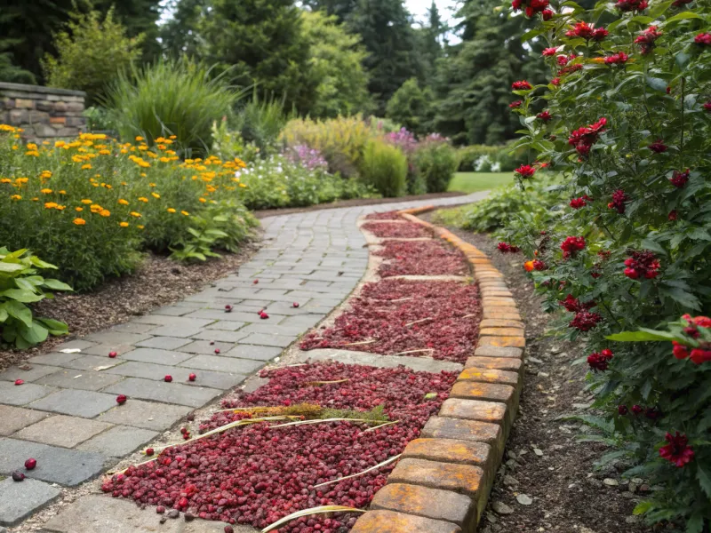 Cranberry Pathway Decor