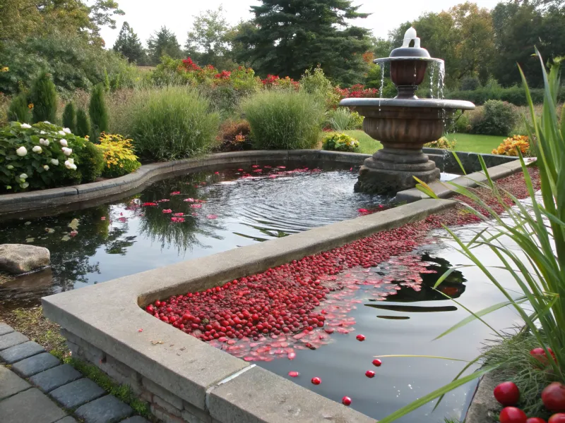 Cranberry Water Feature Accents