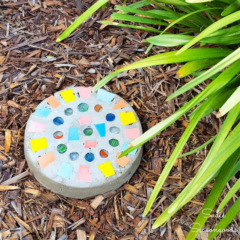 Bottle Cap Stepping Stones