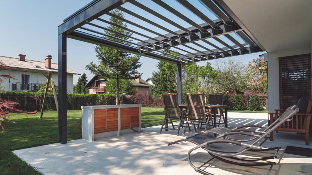 galvanized steel pergola