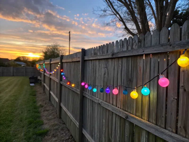 Illuminated Garden Fence