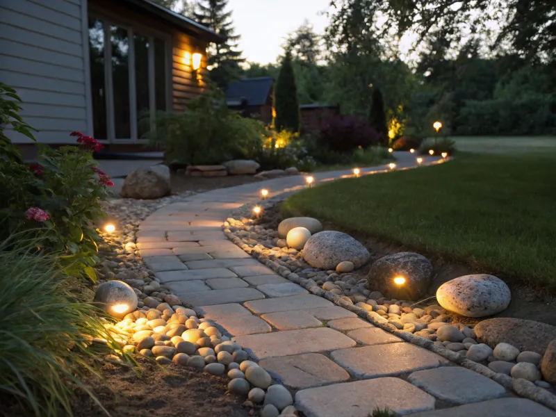 Illuminated Walkway Stones