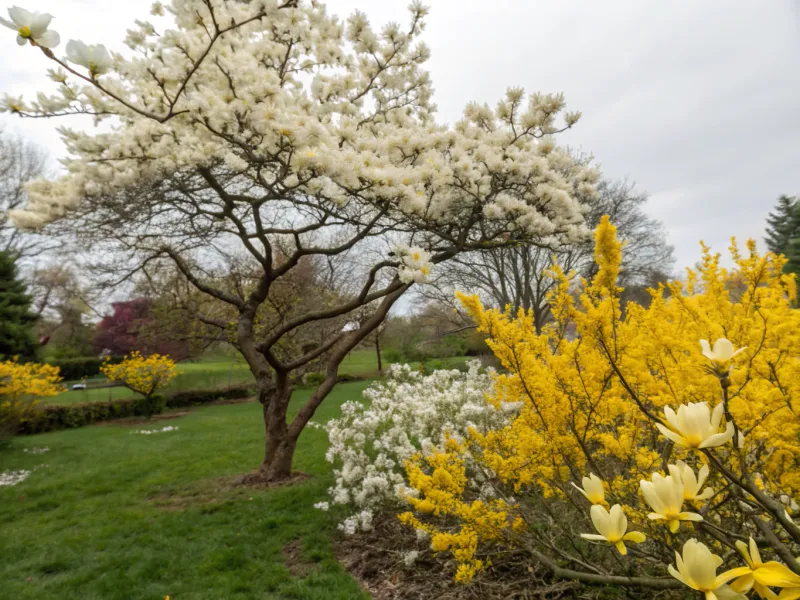 Magnolia & Forsythia