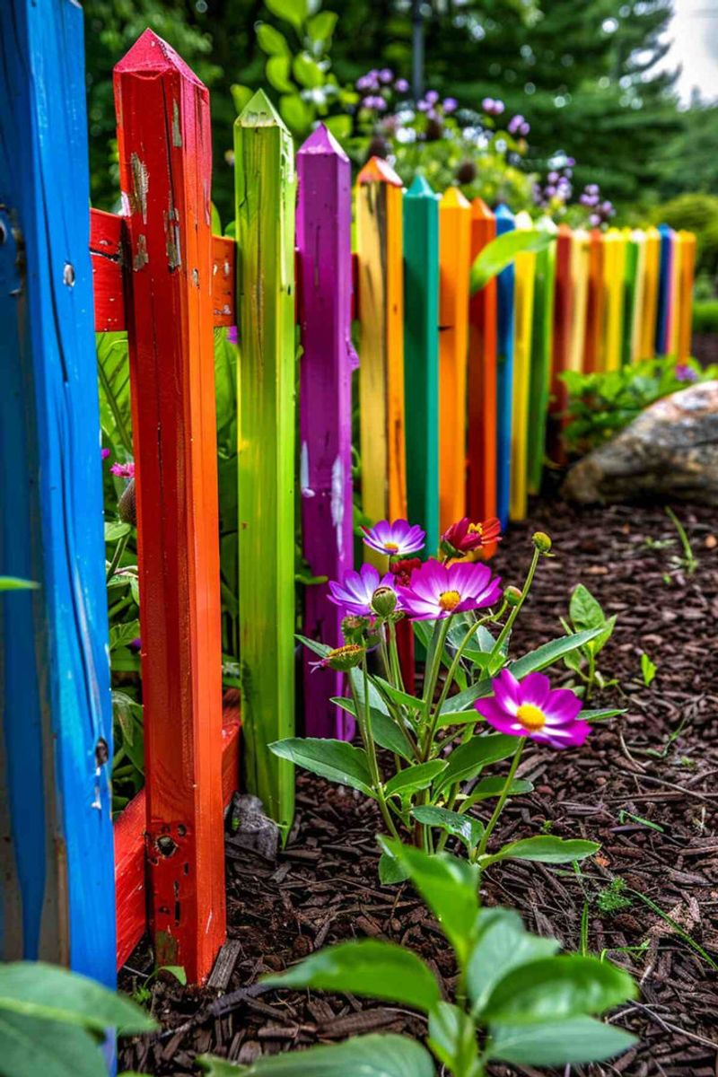 Painted Pallet Fence