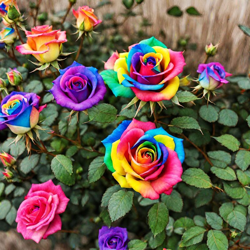 Rainbow Roses