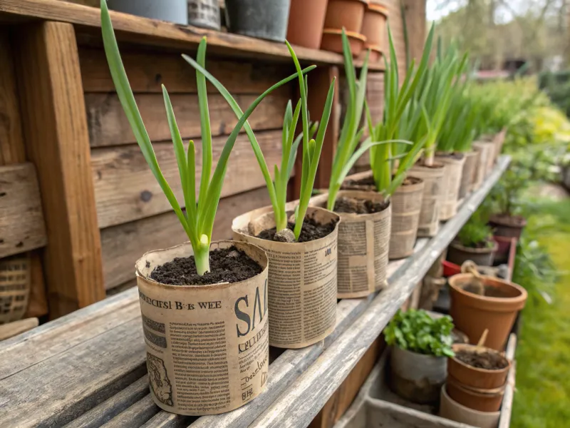 Recycled Newspaper Pots