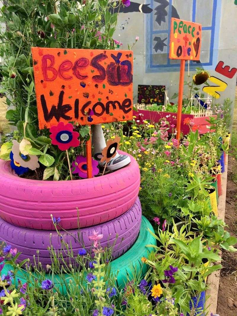 Recycled Tire Planters