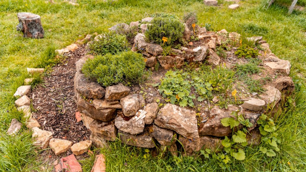rock herb spiral garden