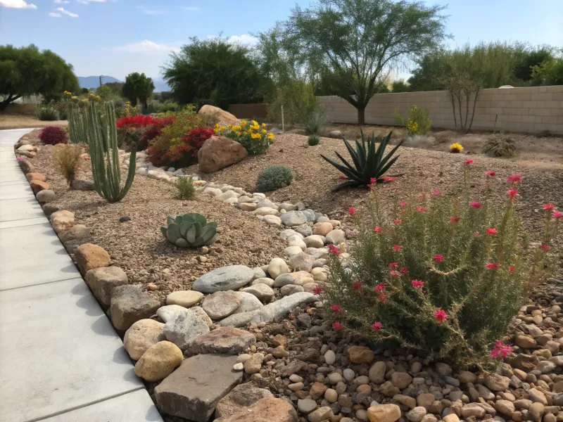 Rock Mulch Beds