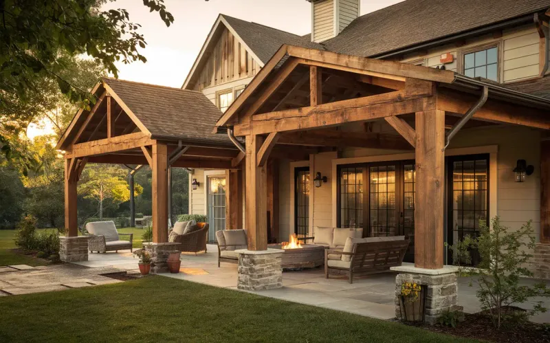 Rustic Log Cabin Roof