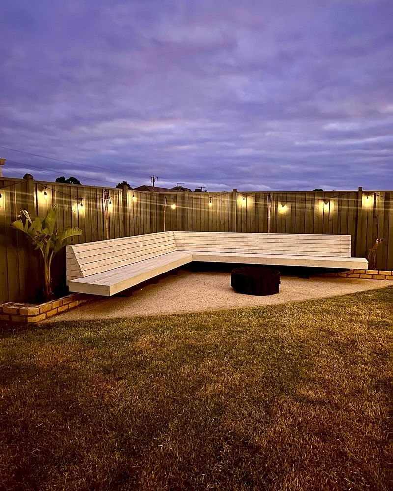 Solar Light Garden Bench