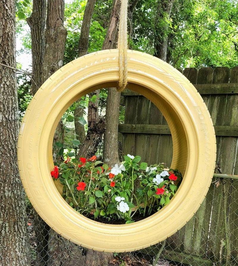 Tire Swing Planters