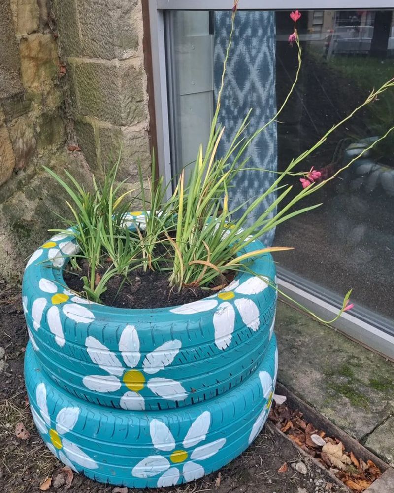 Upcycled Tire Planters