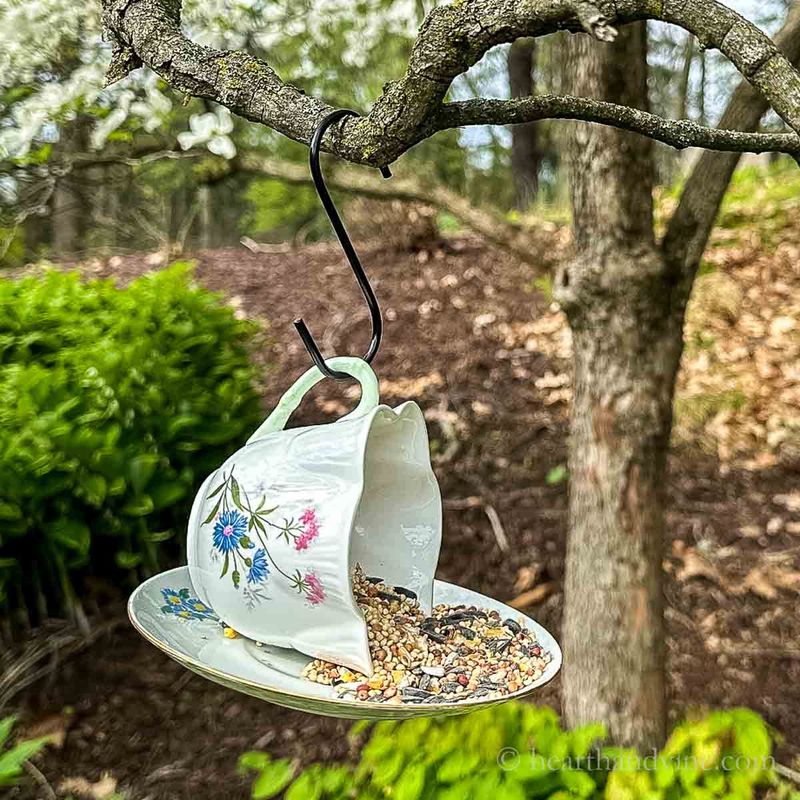 Teacup Bird Feeders