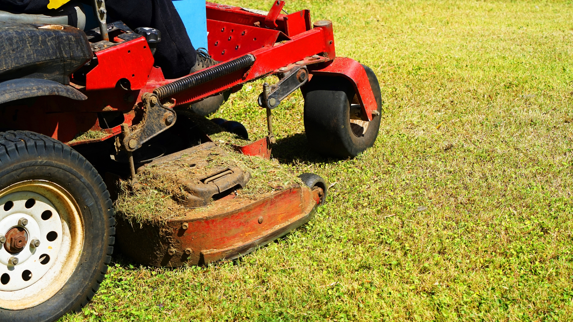 lawn mower after use