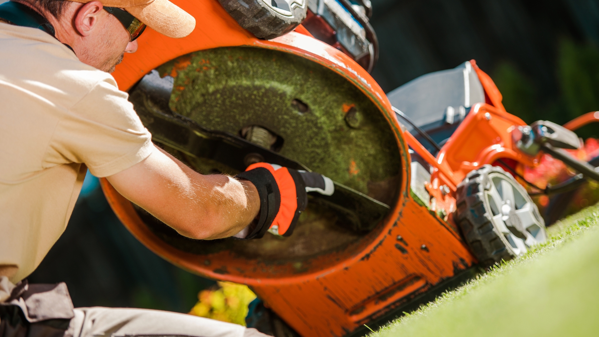 lawn mower cleaning