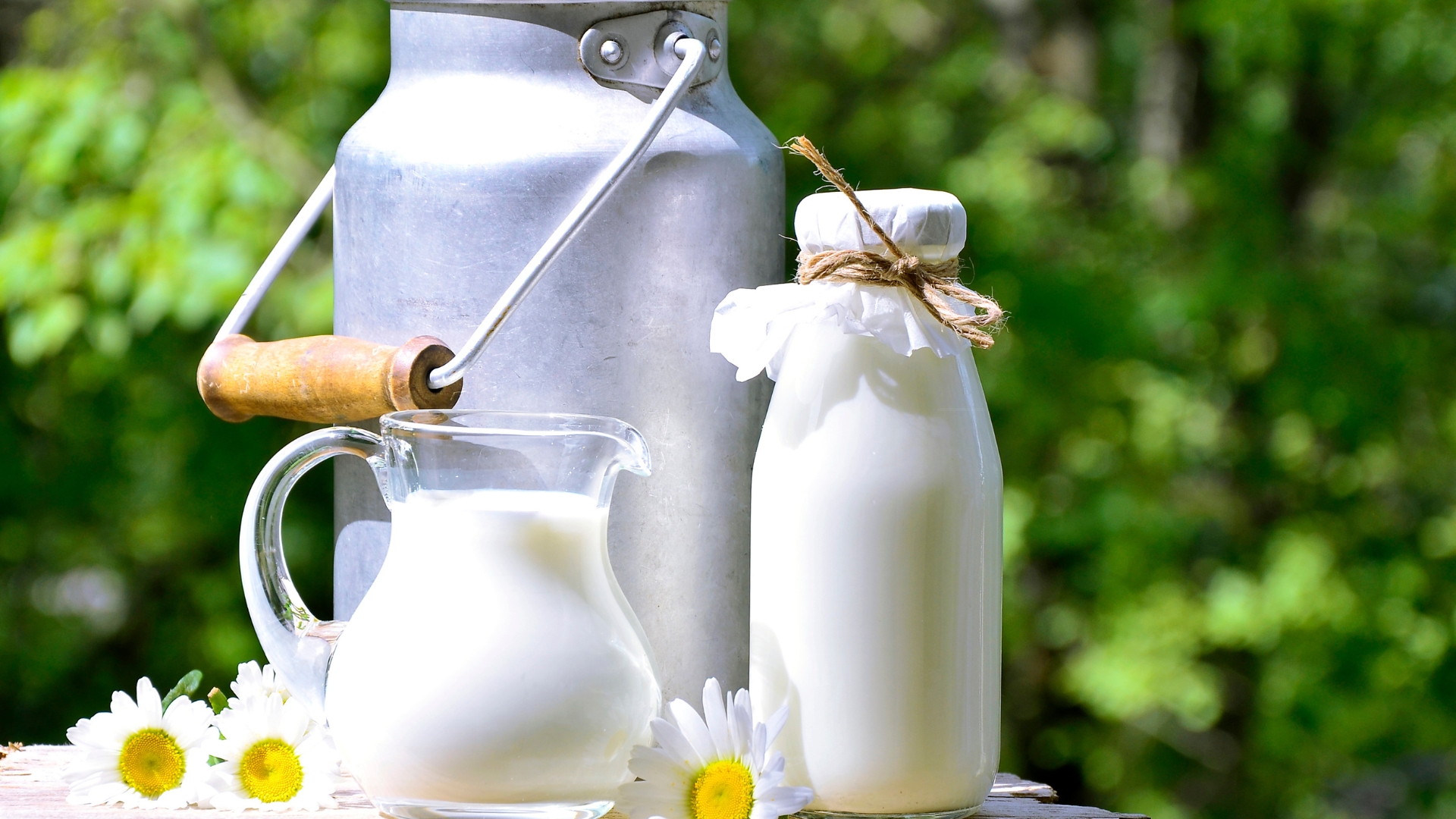 milk in a container